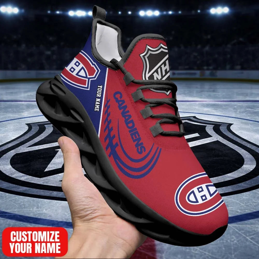 [SUPER SALE] NEW CUSTOMIZED NHL11 MCD MT CANADIENS PREMIUM CLUNKY SNEAKERS