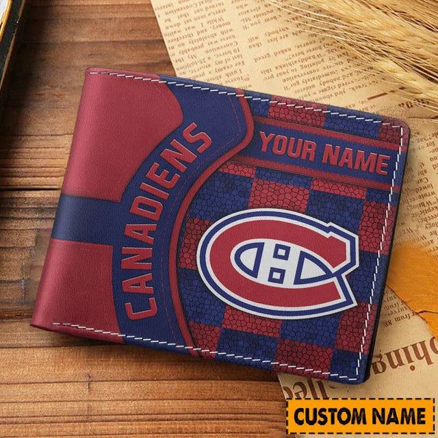 LIMITED EDITION - NEW CUSTOMIZED NHL11 MCD MONTREAL CANADIENS LEATHER WALLET