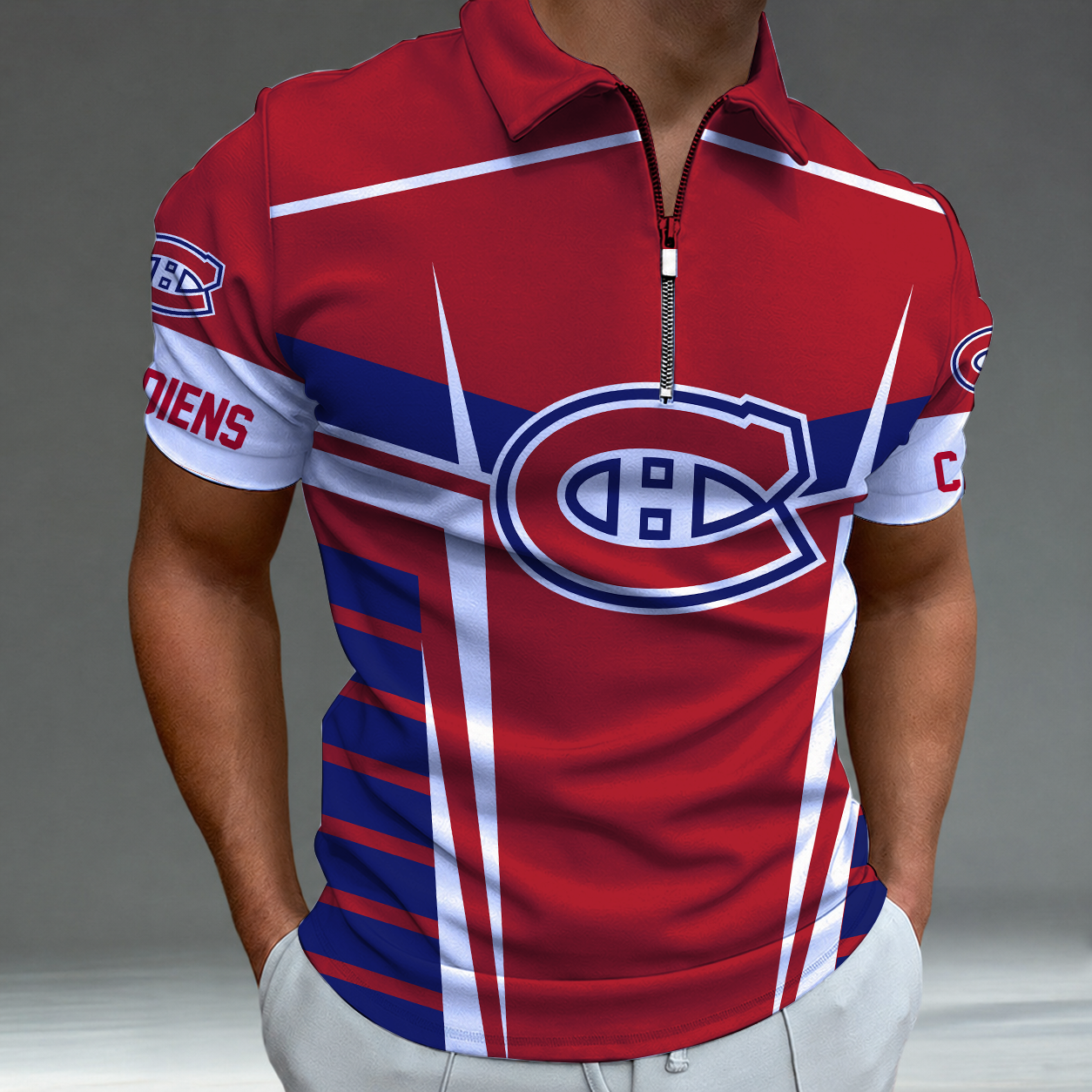[SUPER SALE] NEW CUSTOMIZED NHL11 MCD MONTREAL CANADIENS POLO SHIRT