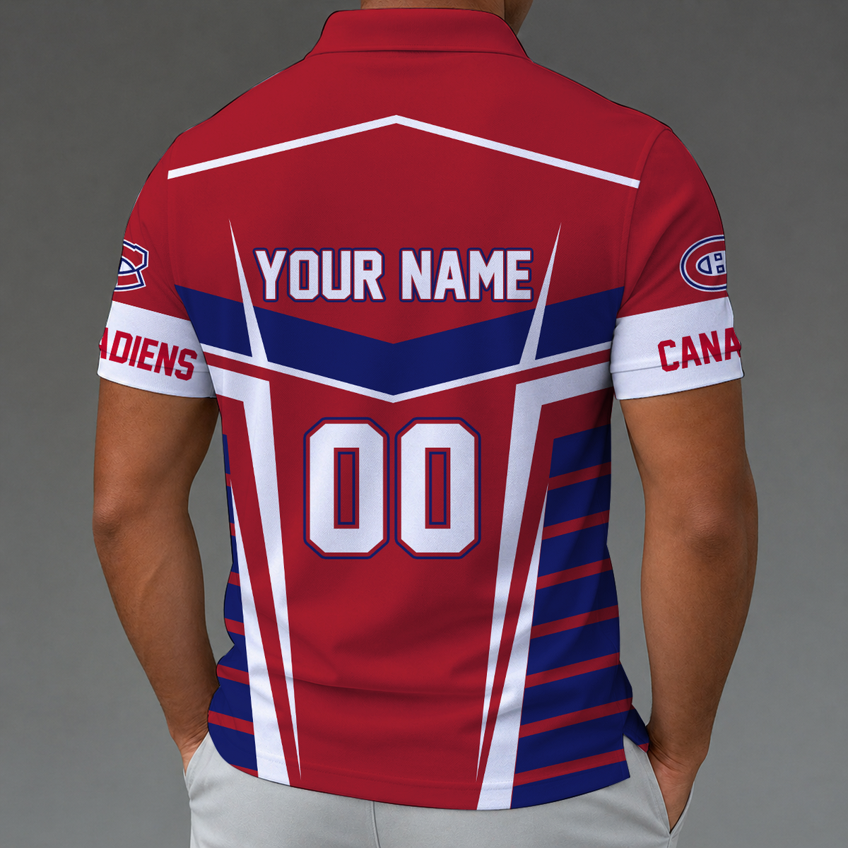 [SUPER SALE] NEW CUSTOMIZED NHL11 MCD MONTREAL CANADIENS POLO SHIRT