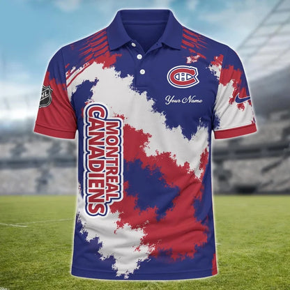 [SUPER SALE] NEW CUSTOMIZED NHL11 MCD MONTREAL CANADIENS POLO SHIRT