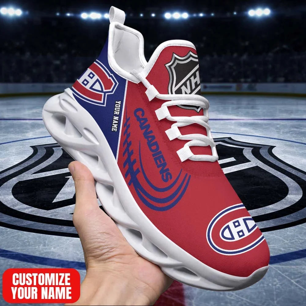 [SUPER SALE] NEW CUSTOMIZED NHL11 MCD MT CANADIENS PREMIUM CLUNKY SNEAKERS