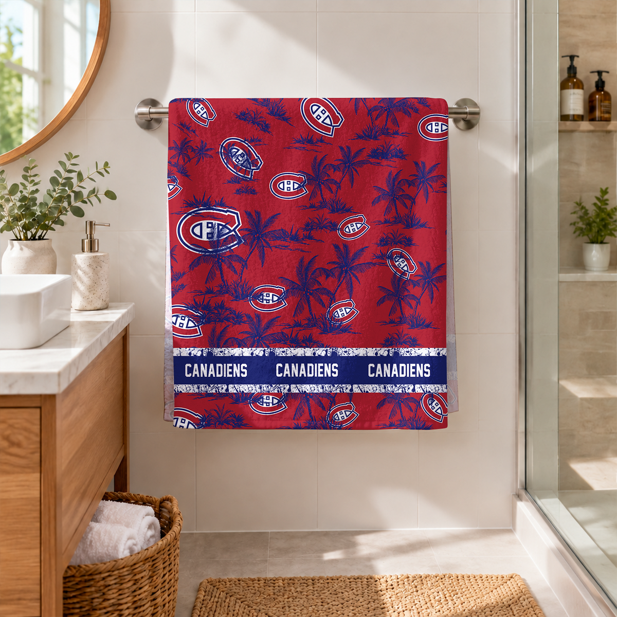 [SUPER SALE] NEW CUSTOMIZED NHL11 MCD MONTREAL CANADIENS BEACH TOWEL