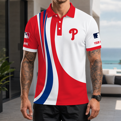 [FLASH SALE] NEW CUSTOMIZED MLB11 PPS PHILADELPHIA PHILLIES POLO SHIRT