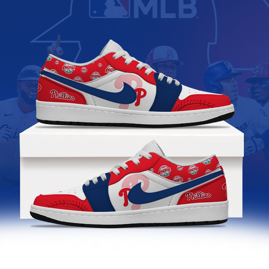 [FLASH SALE] NEW CUSTOMIZED MLB11 PPS PHILADELPHIA PHILLIES AIR JORDAN LOW SHOES