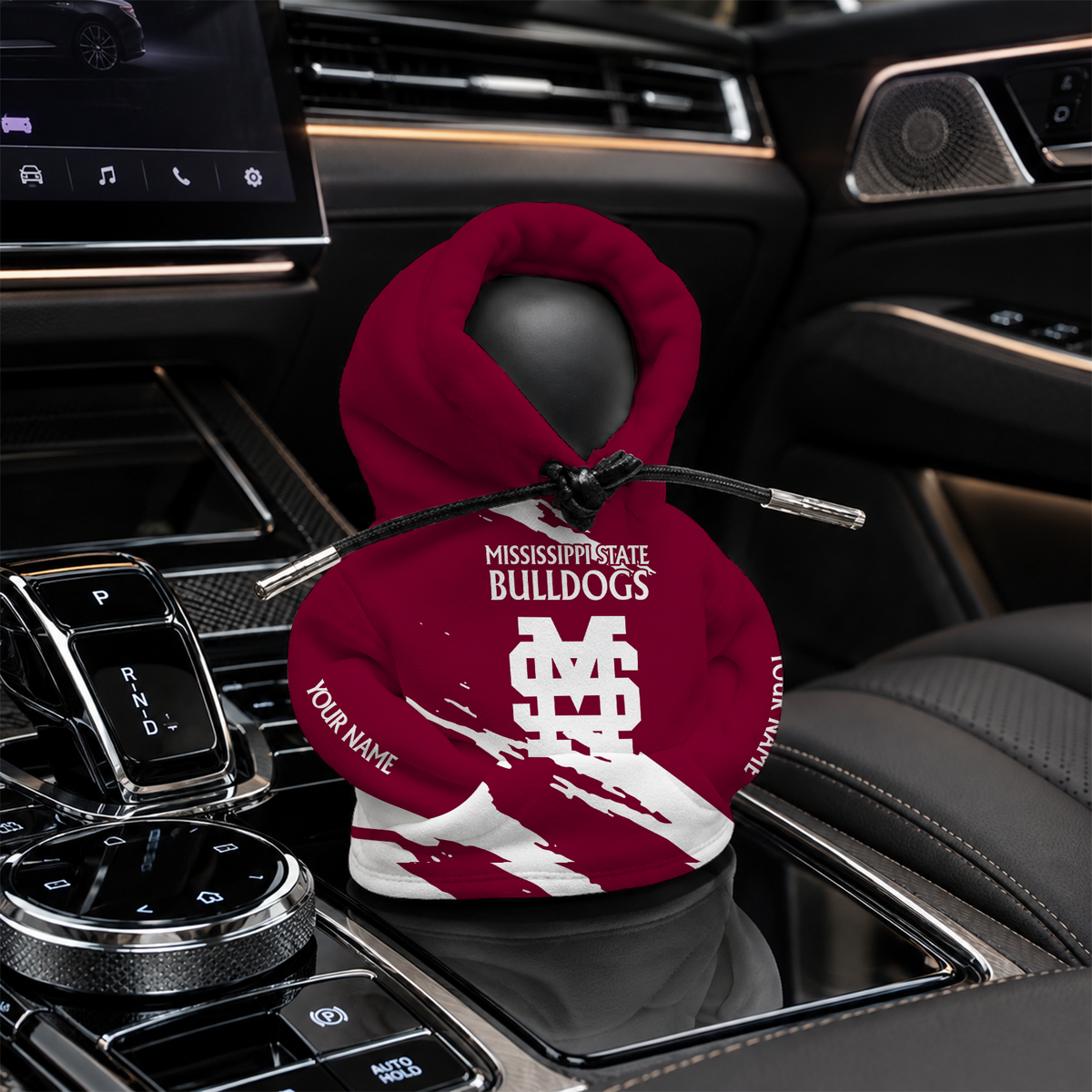 [FAN FAVORITE] NEW CUSTOMIZED NCAA CWS11 MSB MISSISSIPPI STATE BULLDOGS AUTOMOTIVE HOODIE SHIFT KNOB COVER