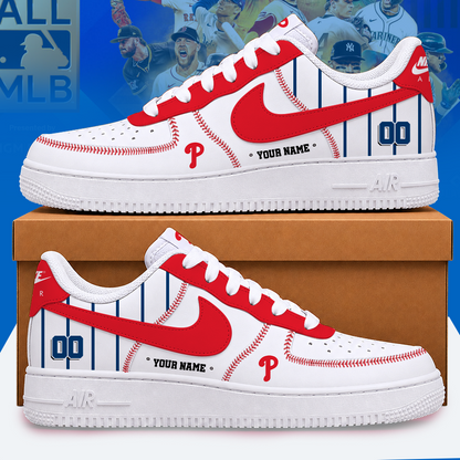 [FLASH SALE] NEW CUSTOMIZED MLB11 PPS PHILADELPHIA PHILLIES AF1 SHOES