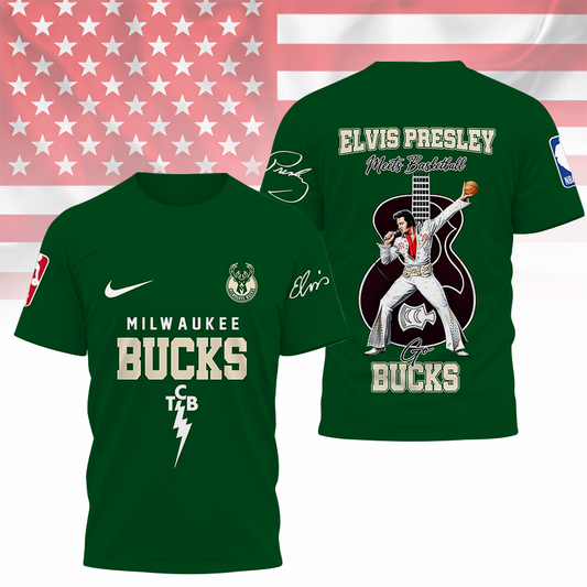 [HOT DEAL] NEW CUSTOMIZED NBA11 MBU MILWAUKEE BUCKS X ELVIS PRESLEY T-SHIRT, HOODIE, ZIP HOODIE