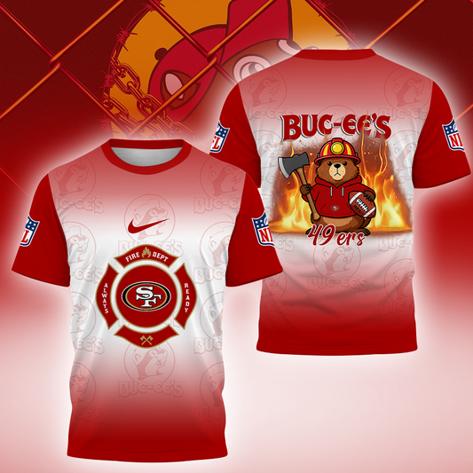 [SPECIAL OFFER] NEW CUSTOMIZED NFL11 SF49 SAN FRANCISCO 49ERS BUC-EE'S T-SHIRT, HOODIE & ZIP HOODIE