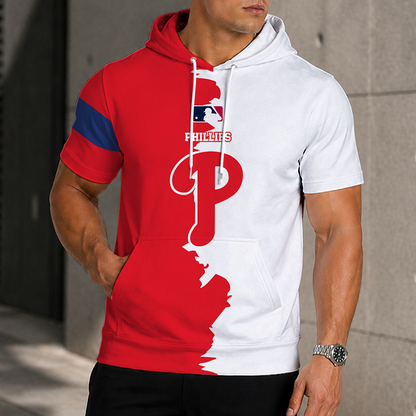 [FLASH SALE] NEW CUSTOMIZED MLB11 PPS PHILADELPHIA PHILLIES SHORT SLEEVE HOODIE