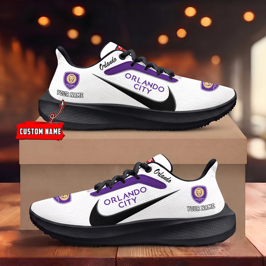 [FAN EXCLUSIVE] NEW CUSTOMIZED MLS11 OCS ORLANDO CITY SC ROAD RUNNING SHOES