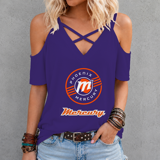[FAN FAVORITE] NEW CUSTOMIZED WNBA11 PNM PHOENIX MERCURY CRISS CROSS V-NECK TOP