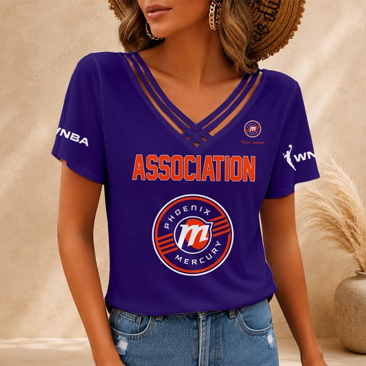 [FAN FAVORITE] NEW CUSTOMIZED WNBA11 PNM PHOENIX MERCURY V-NECK SHIRT
