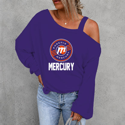 [FAN FAVORITE] NEW CUSTOMIZED WNBA11 PNM PHOENIX MERCURY WOMEN'S OFF-SHOULDER LONG SLEEVE SHIRT
