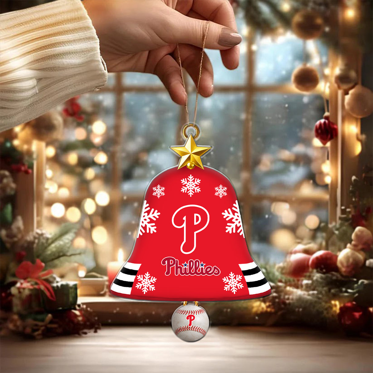 [FLASH SALE] NEW CUSTOMIZED MLB11 PPS PHILADELPHIA PHILLIES CHRISTMAS ACRYLIC ORNAMENT
