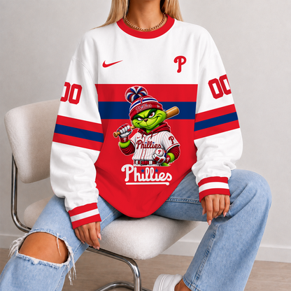 [FLASH SALE] NEW CUSTOMIZED MLB11 PPS PHILADELPHIA PHILLIES UNISEX SWEATSHIRT