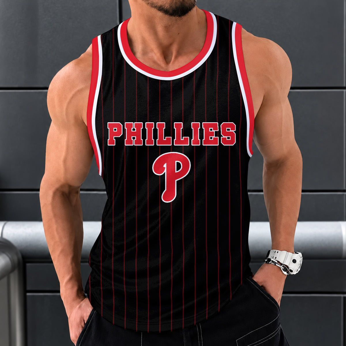[FLASH SALE] NEW CUSTOMIZED MLB11 PPS PHILADELPHIA PHILLIES UNISEX TANK TOP