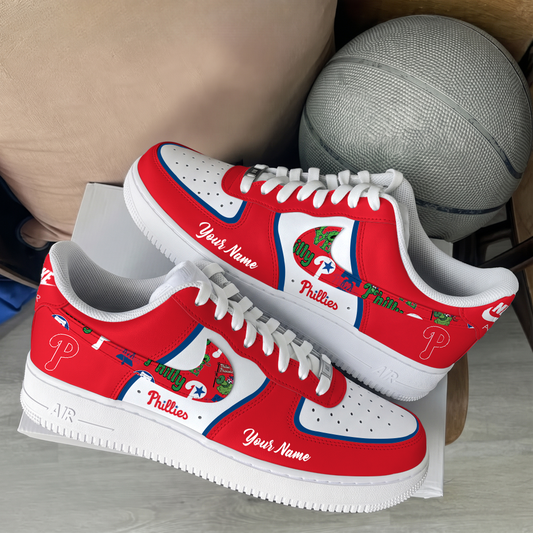 [FLASH SALE] NEW CUSTOMIZED MLB11 PPS PHILADELPHIA PHILLIES AF1 SHOES