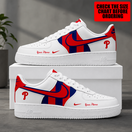 [FLASH SALE] NEW CUSTOMIZED MLB11 PPS PHILADELPHIA PHILLIES AF1 SHOES