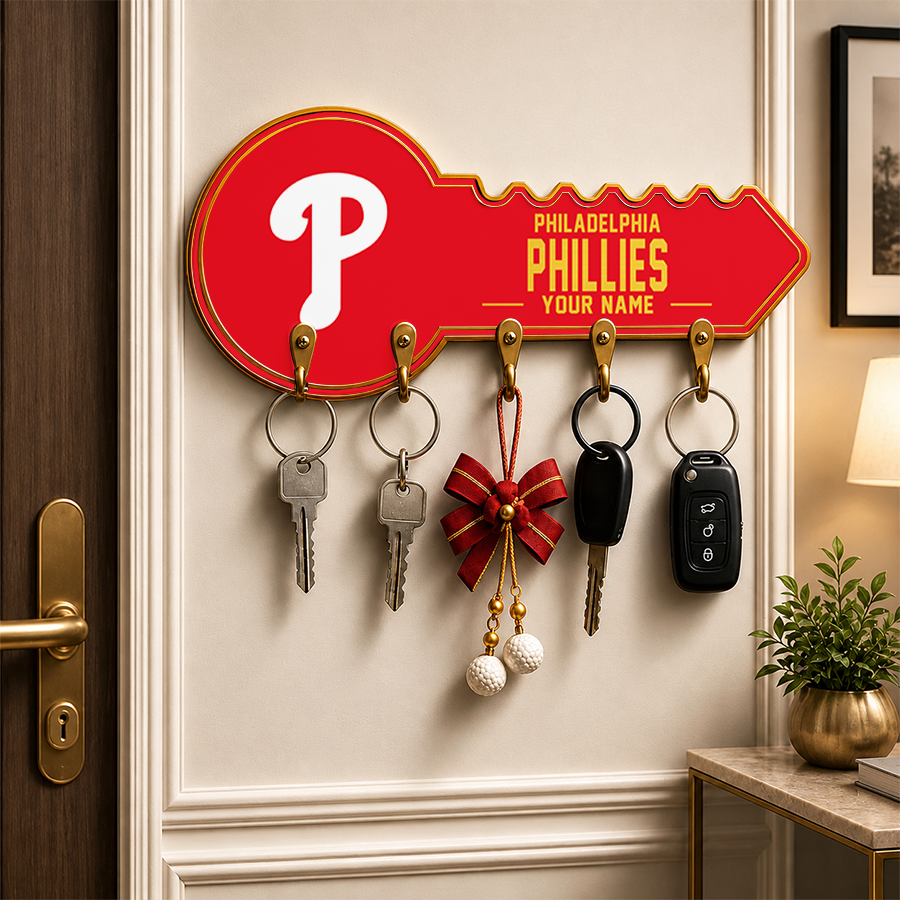 [FLASH SALE] NEW CUSTOMIZED MLB11 PPS PHILADELPHIA PHILLIES WALL KEY HOLDER FOR HOME