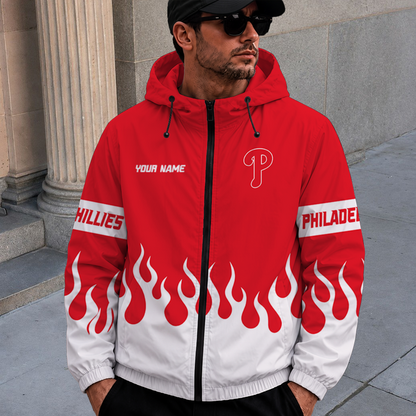 [FLASH SALE] NEW CUSTOMIZED MLB11 PPS PHILADELPHIA PHILLIES WINDBREAKER JACKET