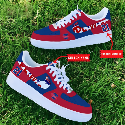 [FLASH SALE] NEW CUSTOMIZED MLB11 PPS PHILADELPHIA PHILLIES AF1 SHOES