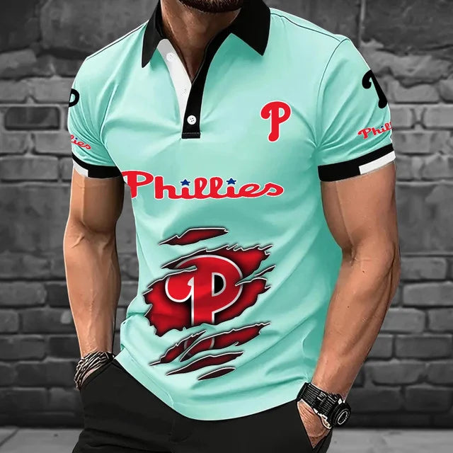 [FLASH SALE] NEW CUSTOMIZED MLB11 PPS PHILADELPHIA PHILLIES POLO SHIRT