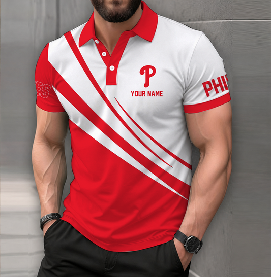 [FLASH SALE] NEW CUSTOMIZED MLB11 PPS PHILADELPHIA PHILLIES POLO SHIRT