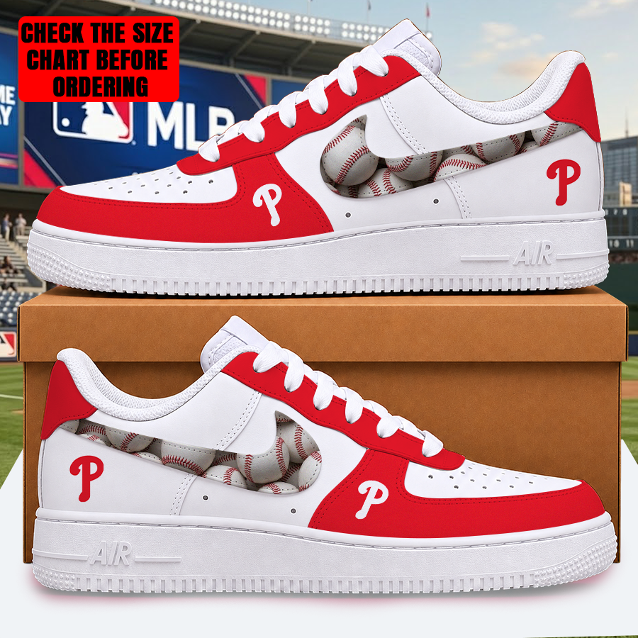 [FLASH SALE] NEW CUSTOMIZED MLB11 PPS PHILADELPHIA PHILLIES AF1 SHOES