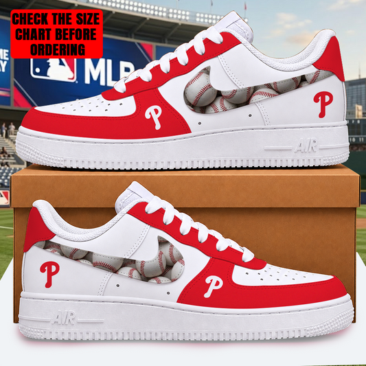 [FLASH SALE] NEW CUSTOMIZED MLB11 PPS PHILADELPHIA PHILLIES AF1 SHOES