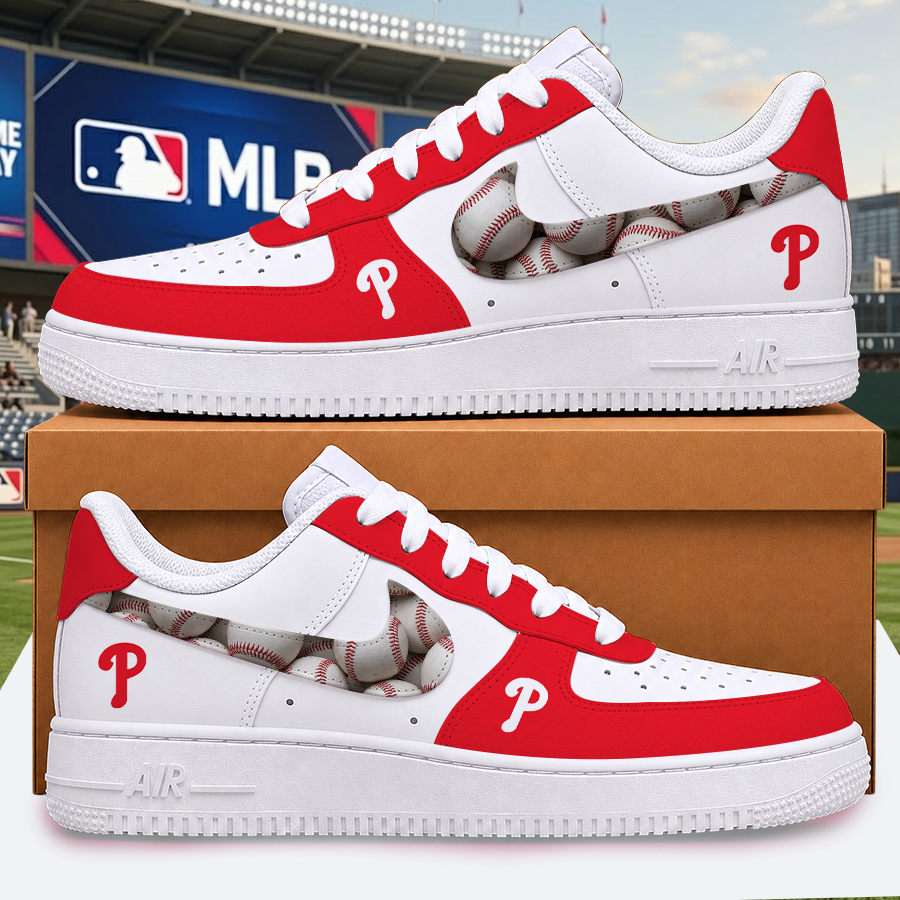 [FLASH SALE] NEW CUSTOMIZED MLB11 PPS PHILADELPHIA PHILLIES AF1 SHOES