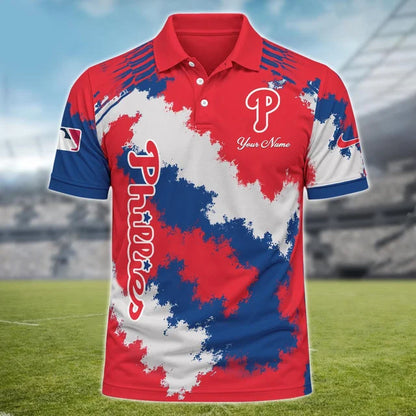 [FLASH SALE] NEW CUSTOMIZED MLB11 PPS PHILADELPHIA PHILLIES MULTICOLOR POLO SHIRT