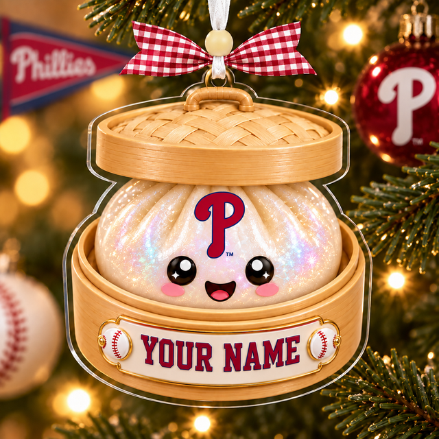 [FLASH SALE] NEW CUSTOMIZED MLB11 PPS PHILADELPHIA PHILLIES CHRISTMAS ACRYLIC ORNAMENT