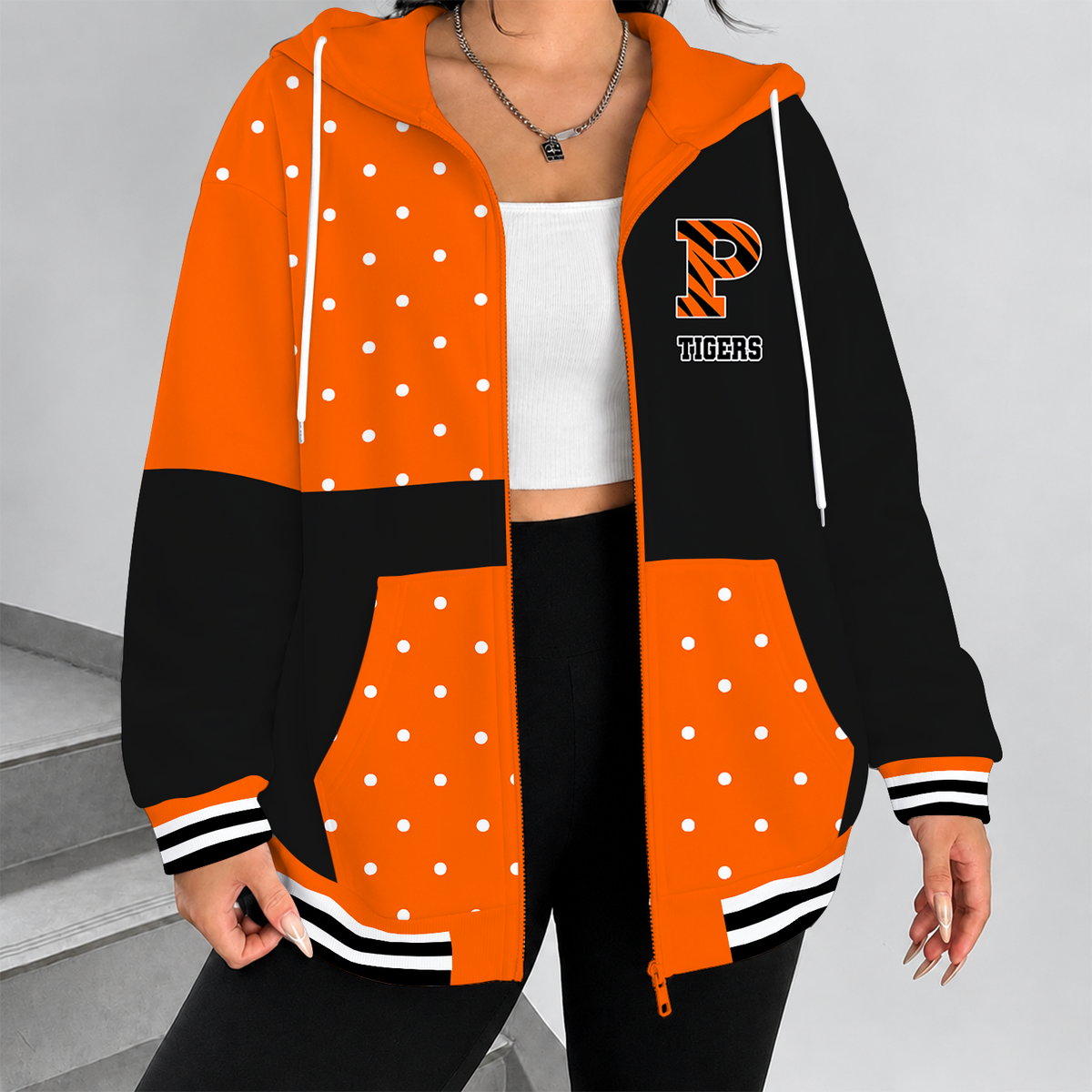 [FAN FAVORITE] NEW CUSTOMIZED NCAA CFH11 PRT PRINCETON TIGERS STRAPPY ZIP HOODIE