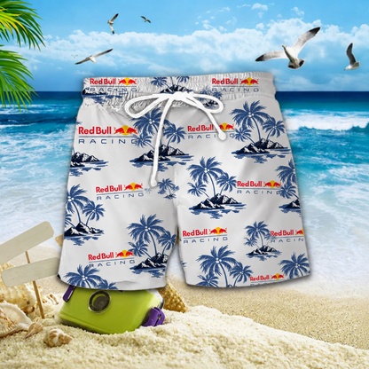 [FAN MUST-HAVE] NEW CUSTOMIZED F111 RBR RED BULL RACING UNISEX HAWAIIAN SHIRT & SHORTS SET