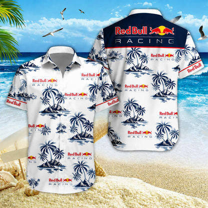 [FAN MUST-HAVE] NEW CUSTOMIZED F111 RBR RED BULL RACING UNISEX HAWAIIAN SHIRT & SHORTS SET