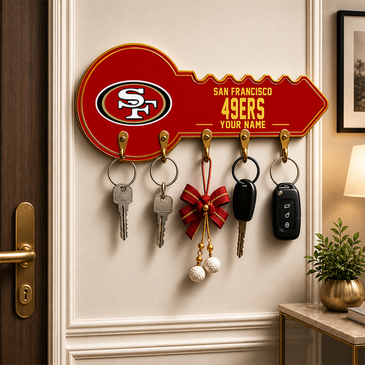 [SPECIAL OFFER] NEW CUSTOMIZED NFL11 SF49 SAN FRANCISCO 49ERS WALL KEY HOLDER FOR HOME