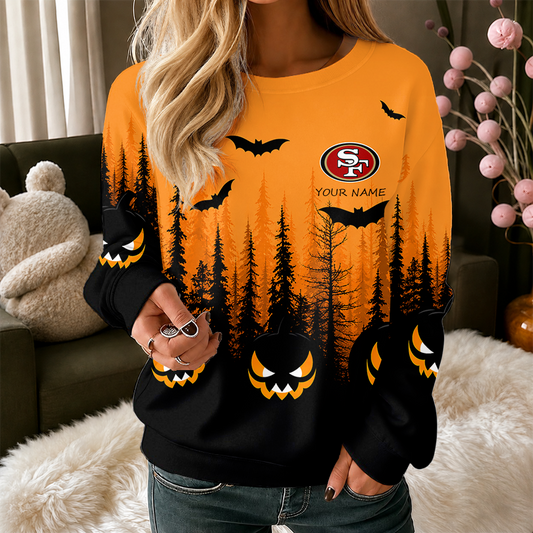[SPECIAL OFFER] NEW CUSTOMIZED NFL11 SF49 SAN FRANCISCO 49ERS UNISEX HALLOWEEN SWEATSHIRT