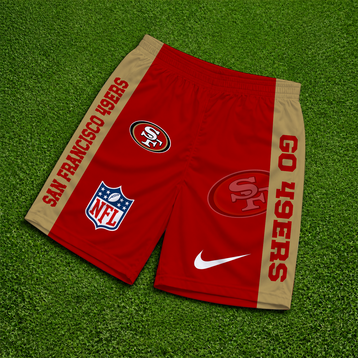 [SPECIAL OFFER] NEW CUSTOMIZED NFL11 SF49 SAN FRANCISCO 49ERS SHORT PANTS