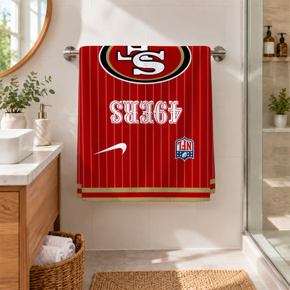[SPECIAL OFFER] NEW CUSTOMIZED NFL11 SF49 SAN FRANCISCO 49ERS BEACH TOWEL