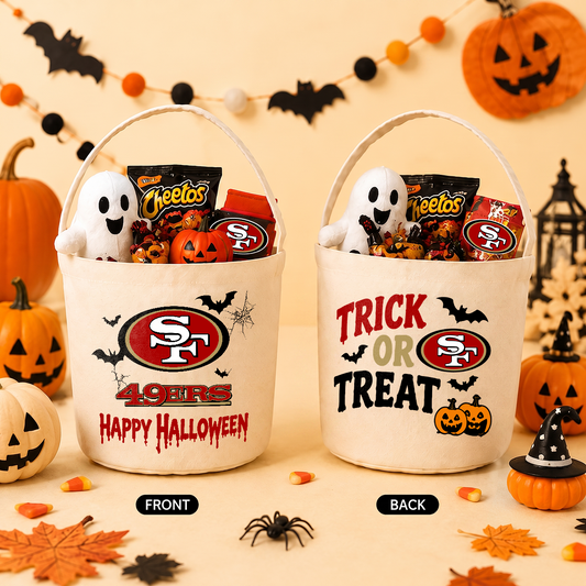 [SPECIAL OFFER] NEW CUSTOMIZED NFL11 SF49 SAN FRANCISCO 49ERS HALLOWEEN BASKET