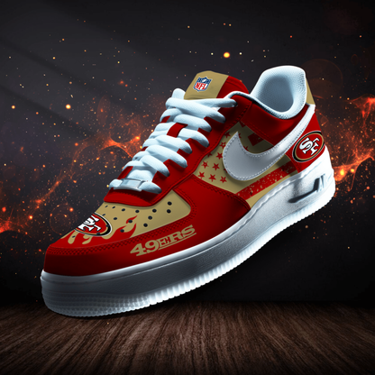 LIMITED EDITION - NEW CUSTOMIZED NFL11 SF49 SAN FRANCISCO 49ERS AF1 SNEAKERS