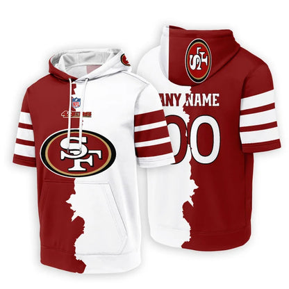 [SPECIAL OFFER] NEW CUSTOMIZED NFL11 SF49 SAN FRANCISCO 49ERS SHORT SLEEVE HOODIE T-SHIRT