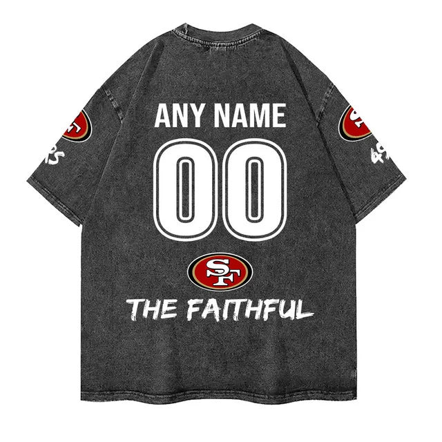 [SPECIAL OFFER] NEW CUSTOMIZED NFL11 SF49 SAN FRANCISCO 49ERS FUNNY MULTICOLOR WASHED TEE