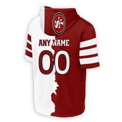 [SPECIAL OFFER] NEW CUSTOMIZED NFL11 SF49 SAN FRANCISCO 49ERS SHORT SLEEVE HOODIE T-SHIRT