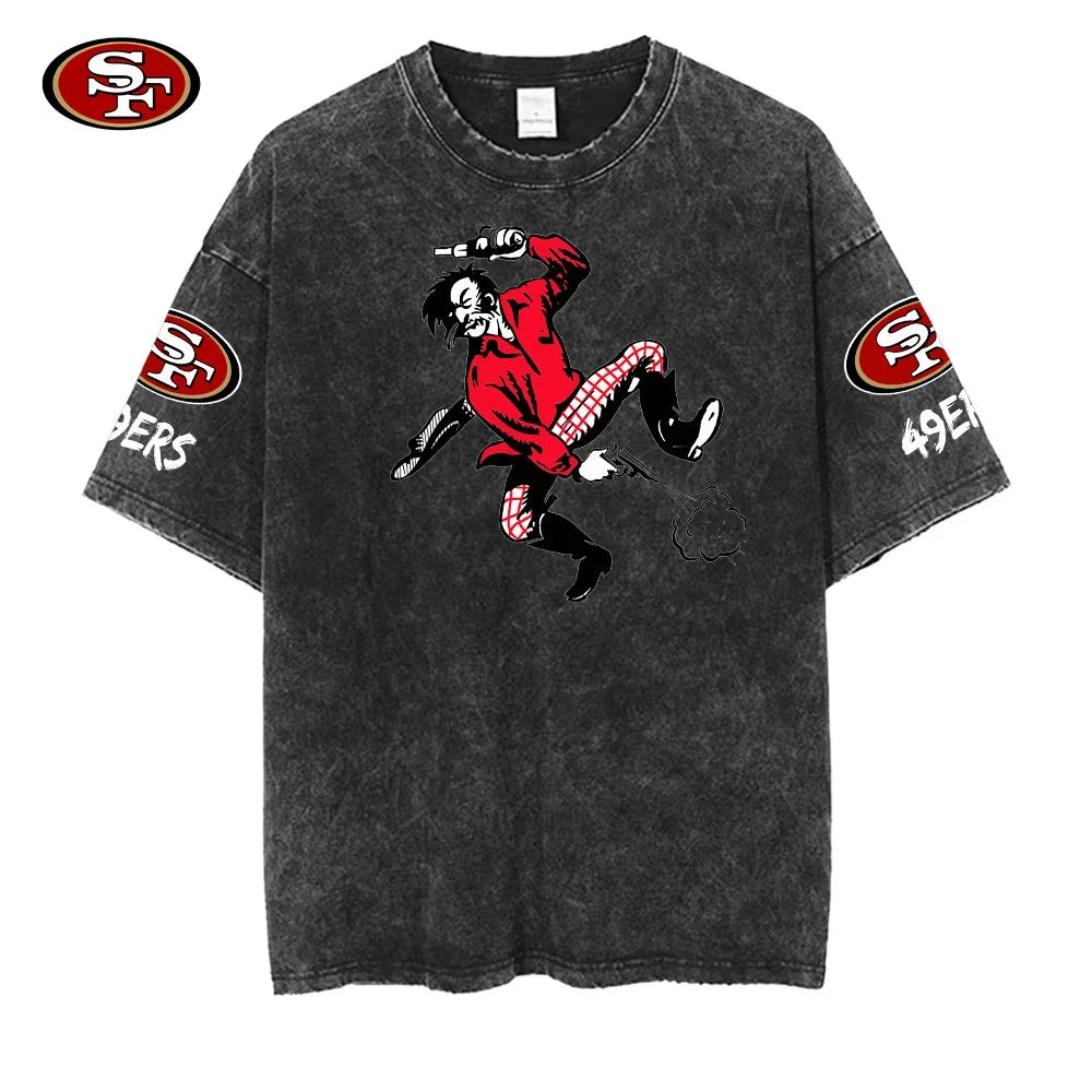 [SPECIAL OFFER] NEW CUSTOMIZED NFL11 SF49 SAN FRANCISCO 49ERS FUNNY MULTICOLOR WASHED TEE