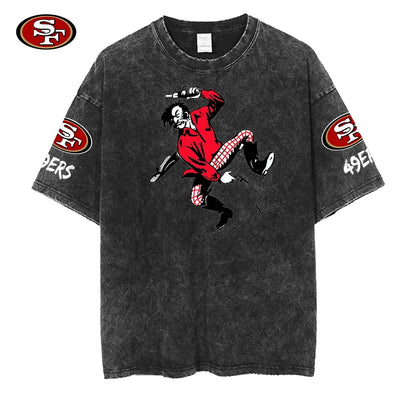 [SPECIAL OFFER] NEW CUSTOMIZED NFL11 SF49 SAN FRANCISCO 49ERS FUNNY MULTICOLOR WASHED TEE