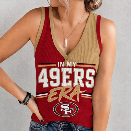 [SPECIAL OFFER] NEW CUSTOMIZED NFL11 SF49 SAN FRANCISCO 49ERS WOMEN'S V-NECK TANK TOP