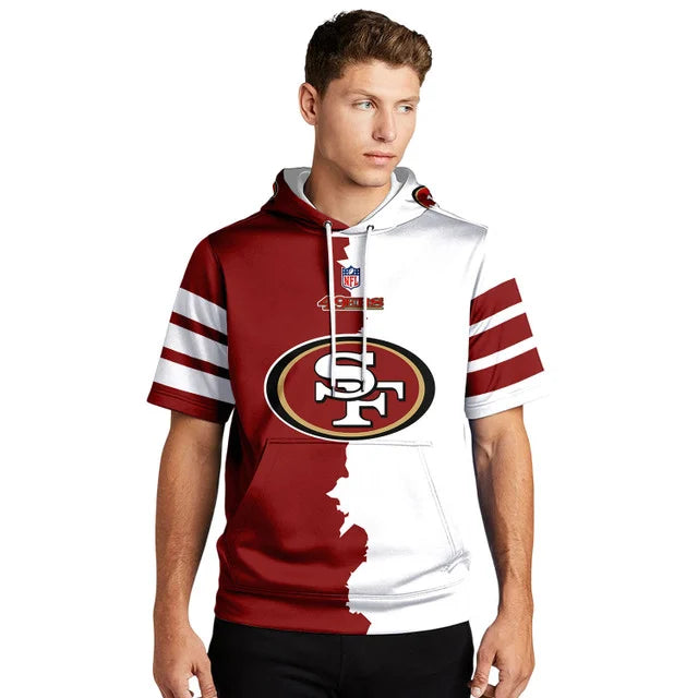 [SPECIAL OFFER] NEW CUSTOMIZED NFL11 SF49 SAN FRANCISCO 49ERS SHORT SLEEVE HOODIE T-SHIRT