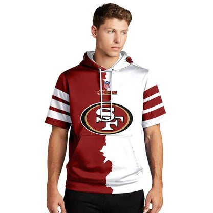 [SPECIAL OFFER] NEW CUSTOMIZED NFL11 SF49 SAN FRANCISCO 49ERS SHORT SLEEVE HOODIE T-SHIRT